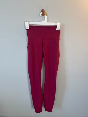 Lululemon Wunder Train High-Rise Legging with Pockets 25" Pink 4